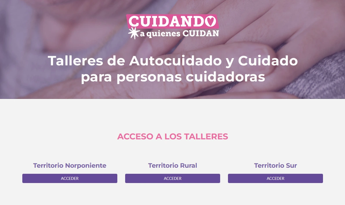 Talleres de Autocuidado y Cuidado para personas cuidadoras